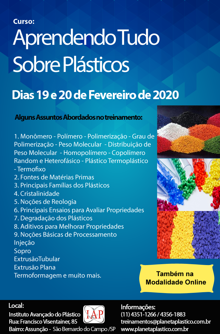 Cartaz do curso Aprendendo Tudo Sobre Plásticos
